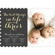 Yellow Best In Threes Triplets Photo Birth Announcements Image 6 of 6